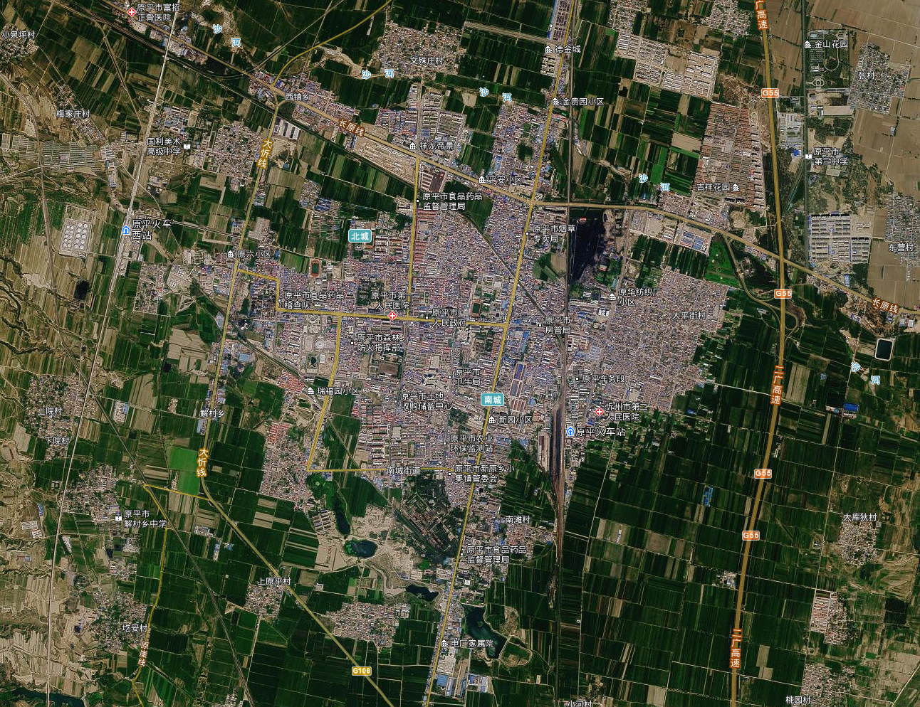 原平市城区影像图